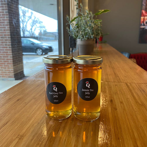 Earl Grey Tea Jelly and Jasmin Tea Jelly 125ml jars Queen of Hearts Tea House Kitchener