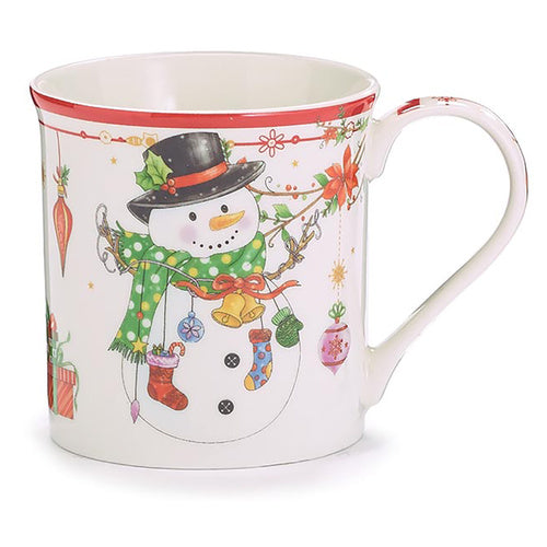 SNOWMAN MUG QUEEN OF HEARTS TEA HOUSE
