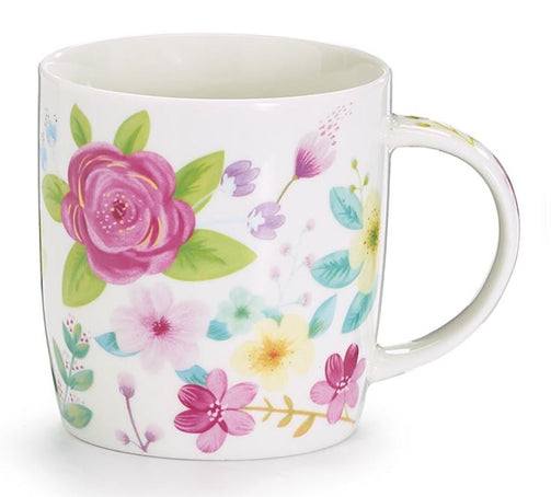 Beautiful mugs with a matching carrier making the perfect gift. Many designs available from Queen of Hearts Tea House Kitchener.