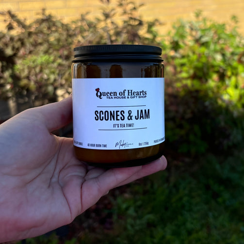 scones-jam-soy-candle-queen-of-hearts-tea-houes-kitchener-ontario