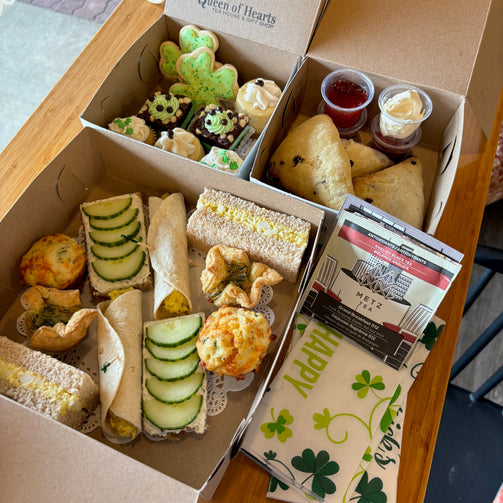 St Patrick's Afternoon Tea for Two (ToGo) Queen of Hearts Tea House