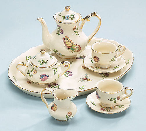 Butterfly Miniature porcelain tea set for children Queen of Hearts Tea House Kitchener